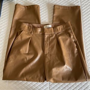 Abercrombie & Fitch Faux Tan Leather Pants
